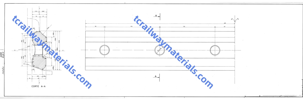 UIC54, UIC60 Rail Fish Plates & Splice Bars