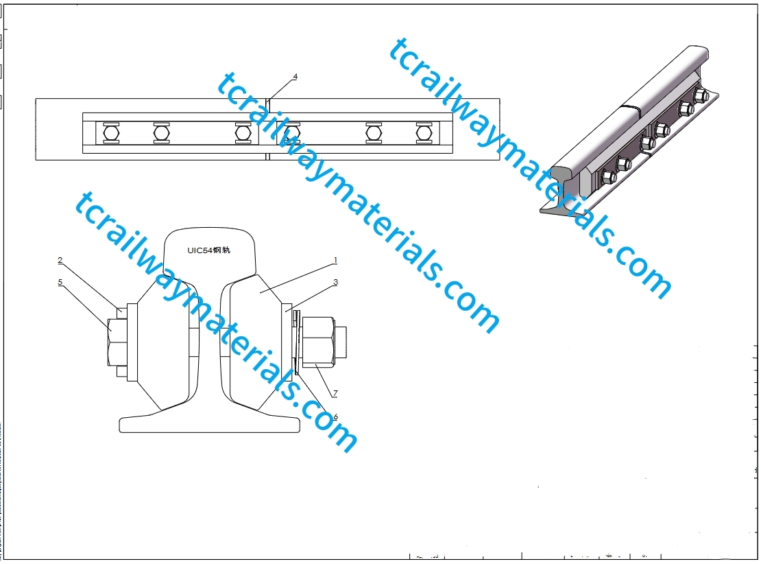 UIC54, UIC60 Rail Fish Plates & Splice Bars