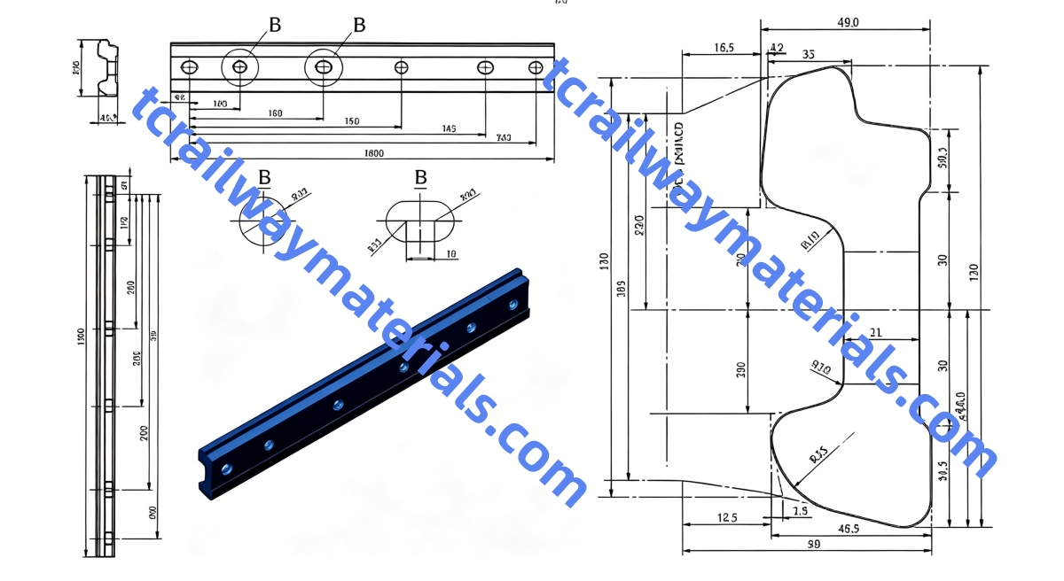 GOST R65 Rail Fish Plates and Splice Bars GOST R65 Rail Fish Plates and Splice Bars