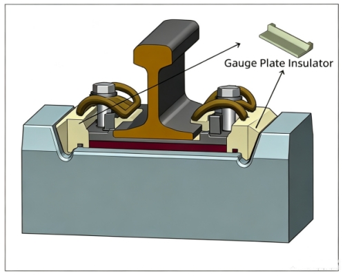 Gauge Plate Insulator for Rail Fastening System