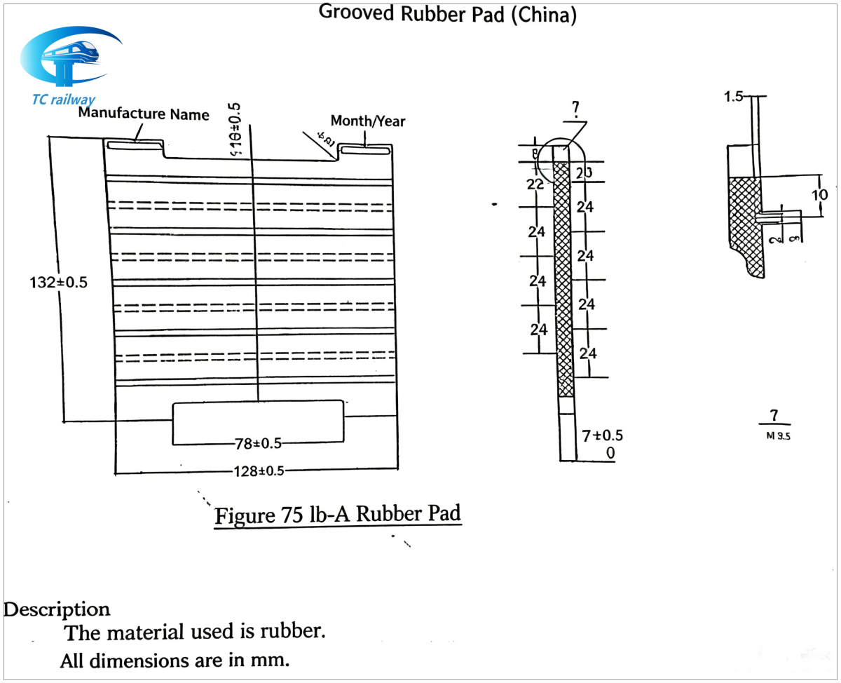 Rubber Rail Pad | Grooved Rubber Rail Pads for Railway Projects Rubber Rail Pad | Grooved Rubber Rail Pads for Railway Projects
