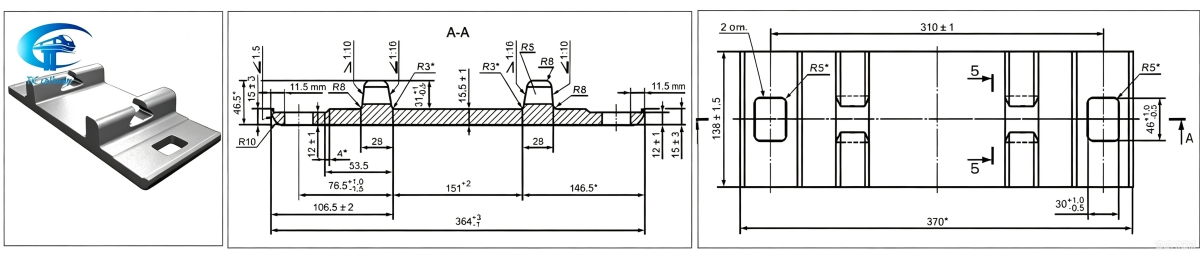 KB-65 Separate Rail Fastening System for GOST R65 Rails KB-65 Separate Rail Fastening System for GOST R65 Rails