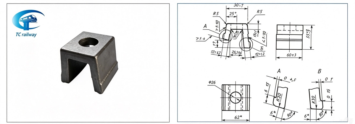 KB-65 Separate Rail Fastening System for GOST R65 Rails KB-65 Separate Rail Fastening System for GOST R65 Rails