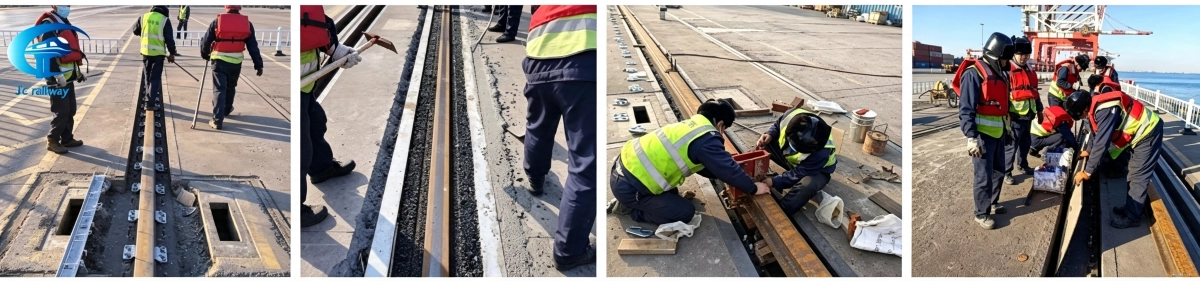 Heavy-Duty Crane Rail Fastening Systems Manufacturer | Custom Port Rail Solutions for QU70-QU120