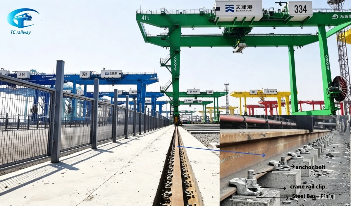 Heavy-Duty Crane Rail Fastening Systems Manufacturer | Custom Port Rail Solutions for QU70-QU120