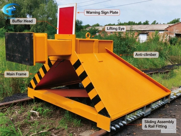 Hydraulic Sliding Buffer Stop for Railway End-of-Track Safety Hydraulic Sliding Buffer Stop for Railway End-of-Track Safety
